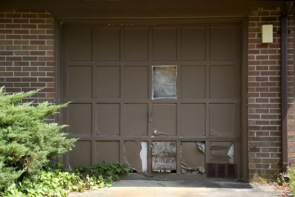 broken garage door service